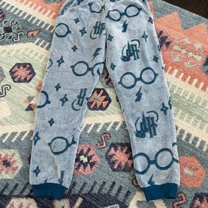 Harry Potter Blue Patterned Fleece Pajama Pants women’s size small